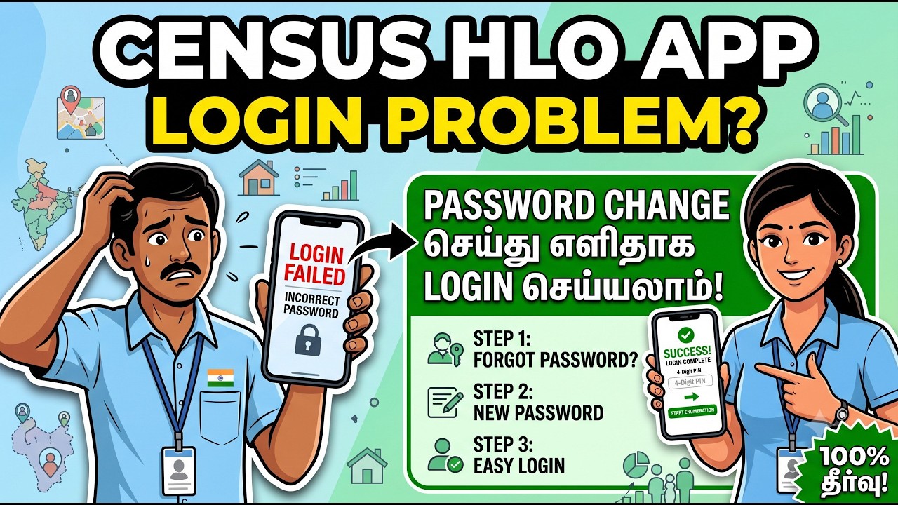 CENSUS HLO APP LOGIN PROBLEM Fix_Change Password Easy Way #census2027