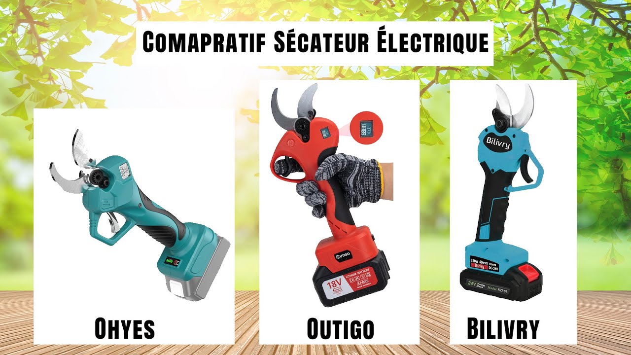 Comparatif des Meilleurs Sécateurs Électriques : Bilivry vs ohyes vs OUTIGO