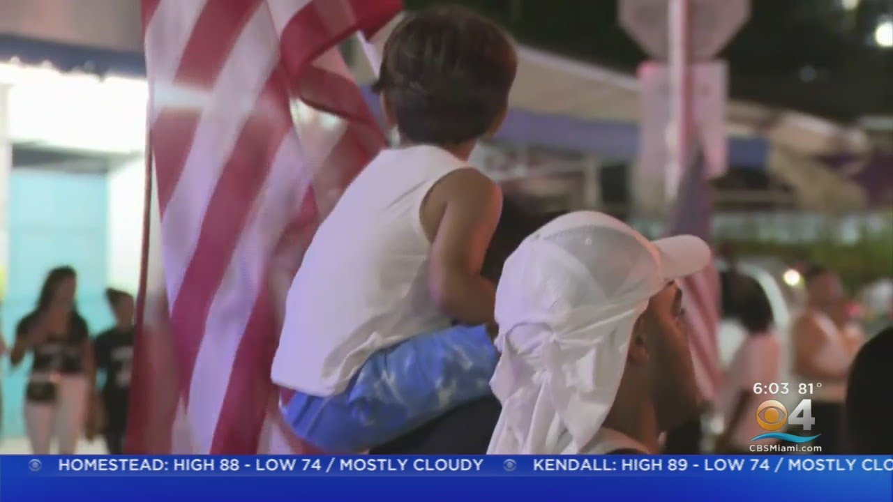 Cuban-American Community Stands In Solidarity With Protesters In Cuba