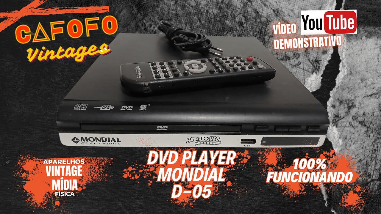 TESTE DE FUNCIONAMENTO DVD PLAYER MONDIAL D-05