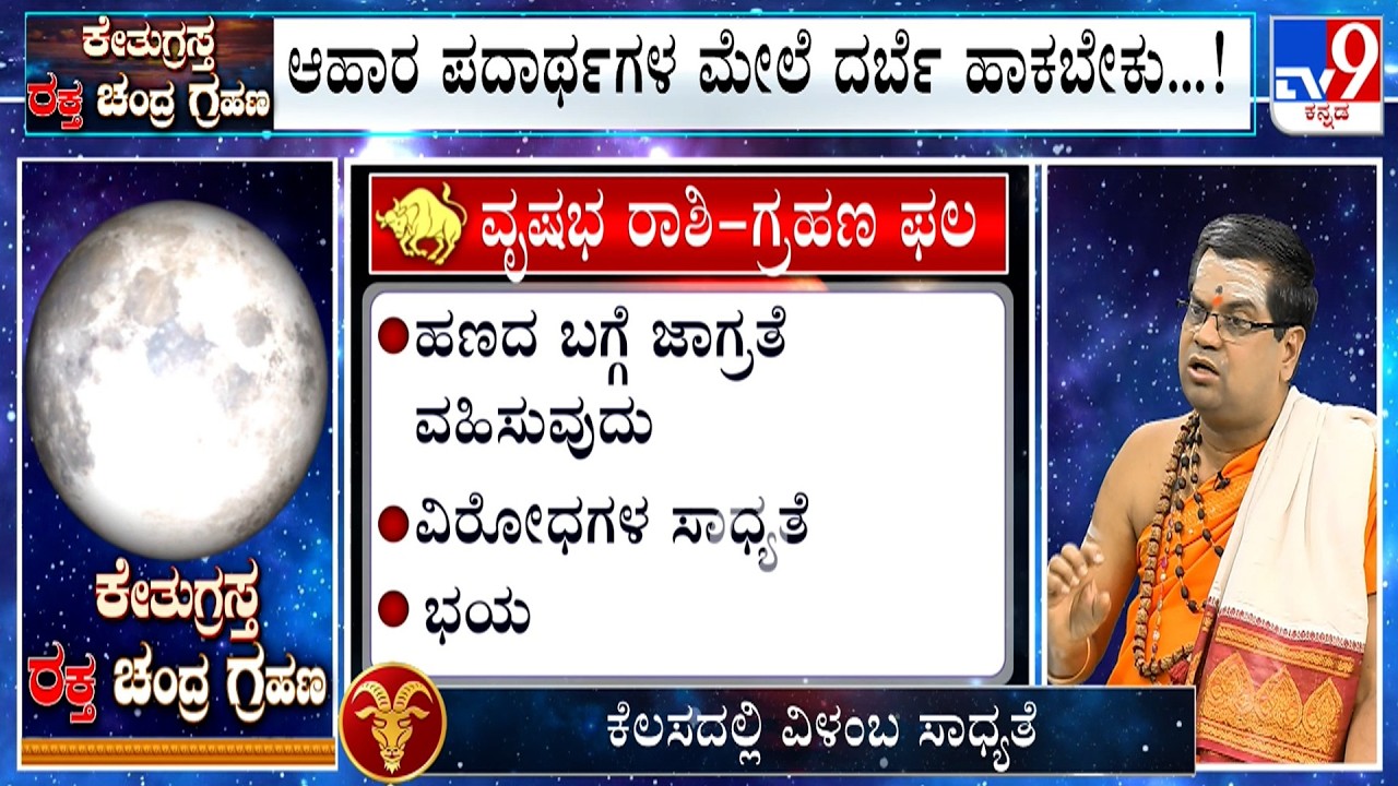 Lunar Eclipse 2026: Effects On Taurus | ವೃಷಭ ರಾಶಿ | Vrushabha | ಕೇತುಗ್ರಸ್ತ ರಕ್ತ ಚಂದ್ರಗ್ರಹಣ