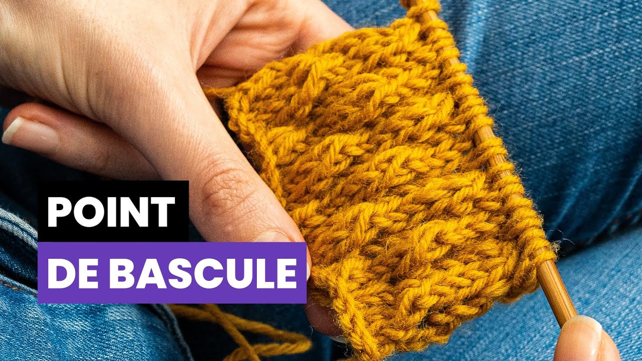 Tuto point relief au tricot -  Le point de bascule