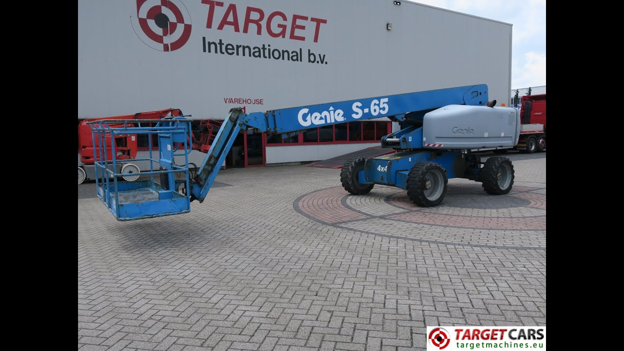 775729 GENIE S65 TELESCOPIC S-65 4x4 DIESEL BOOM WORK LIFT W/JIB 2180CM 11-05 1629H