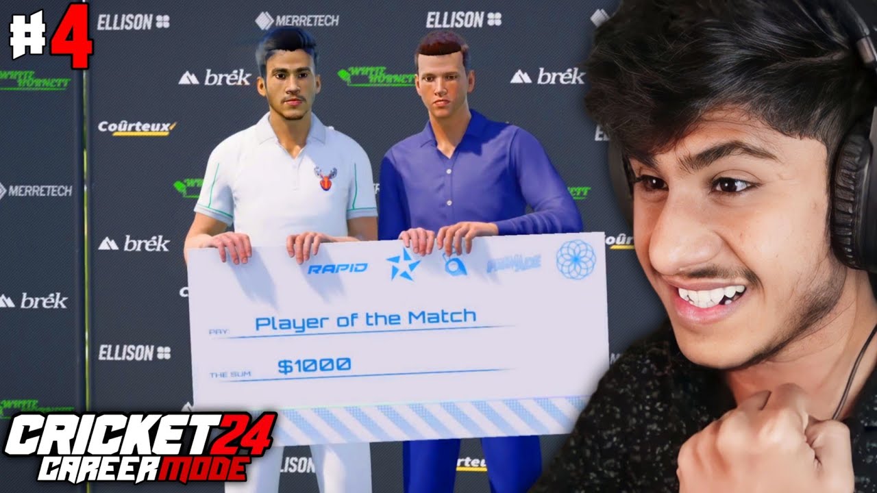 FIRST MAN OF THE MATCH! | CRICKET 24 CAREER MODE #4