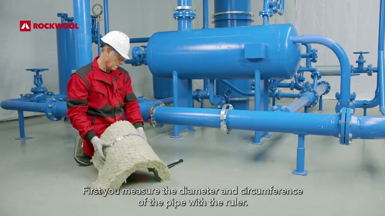 03 - Application of a wired mat on straight pipe