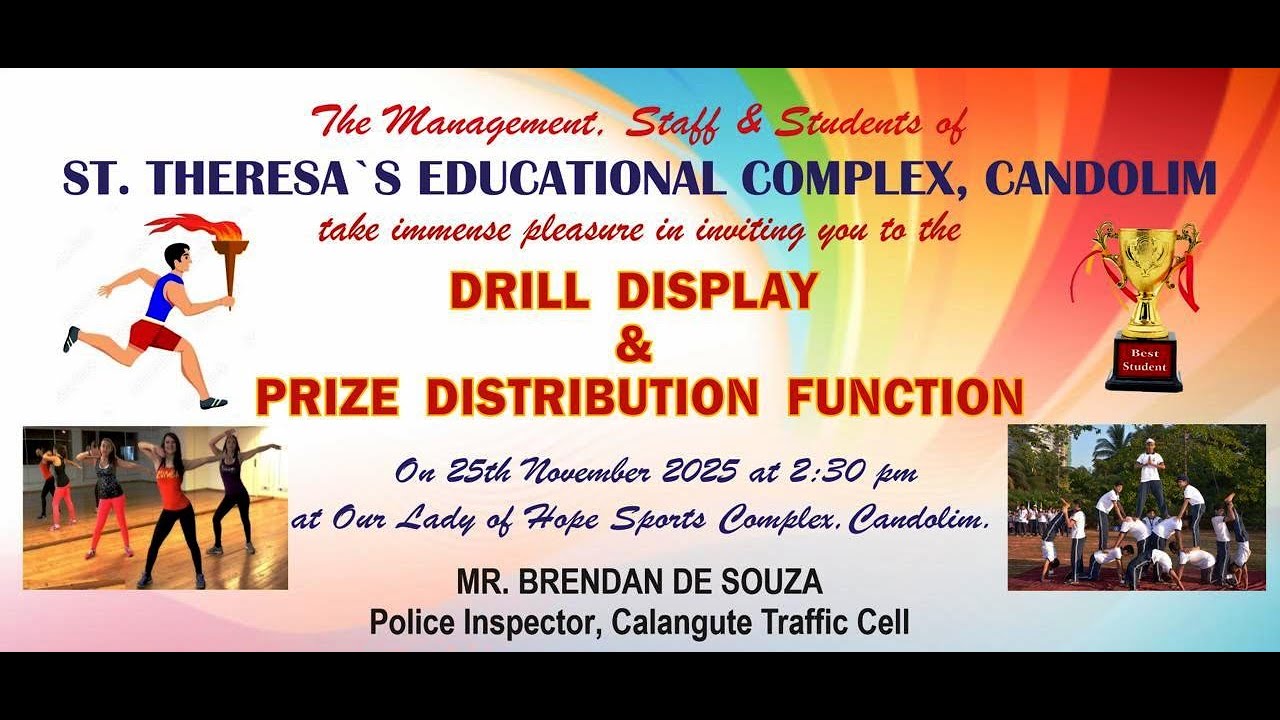Drill display and prize distribution function at St Theresa’s educational Complex Candolim