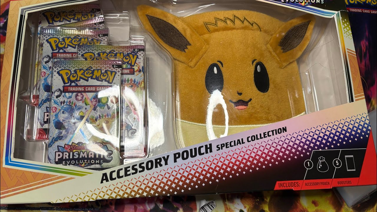 Unboxing Pokemon cards prismatic evolutions with accessories 