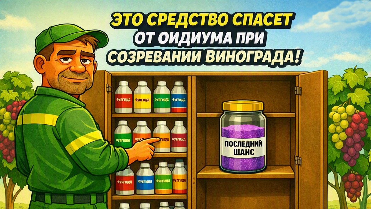 🍇 Виноград созревает, фунгициды запрещены! Это средство - ПОСЛЕДНИЙ ШАНС ОТ ОИДИУМА! Но есть нюансы!