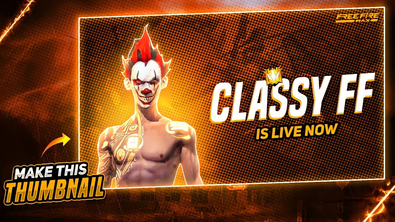 How To Make Free Fire Live Stream Thumbnail | On Pixellab | Thumbnail Like @classyfreefire