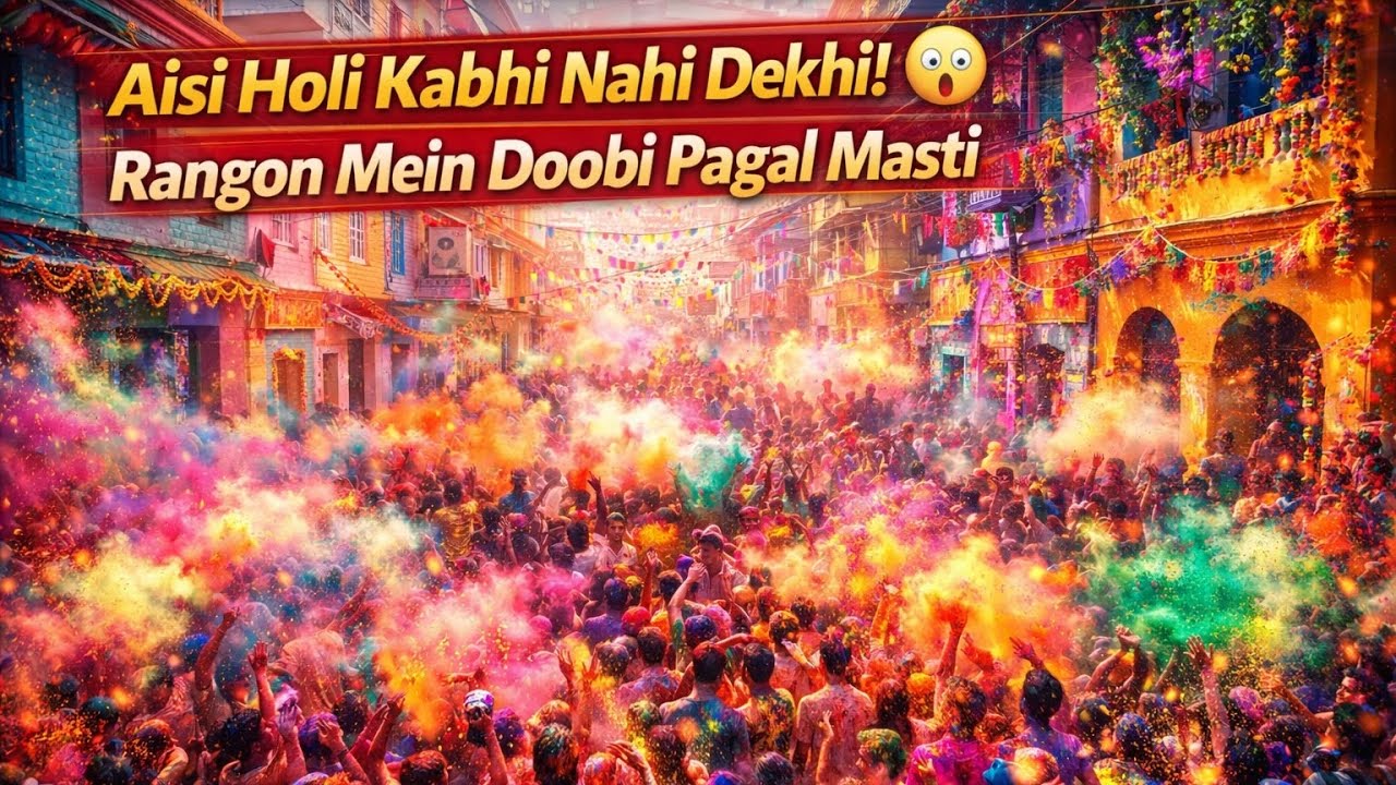 Aisi Holi Kabhi Nahi Dekhi! 😱 Rangon Mein Doobi Pagal Masti |  #Holi2026 #HoliCelebration