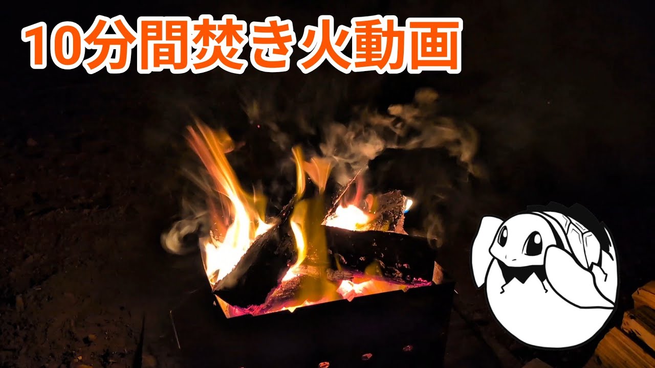 【焚き火動画】10分間焚き火を眺める動画