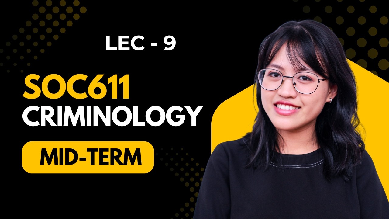 SOC611 lec 9 Criminology Midterm | Social Disorganization Theory, Karl Marx & Bentham #soc611