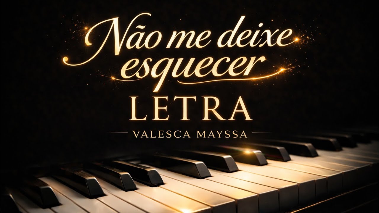 NÃO ME DEIXE ESQUECER - Valesca Mayssa | Piano e Letra