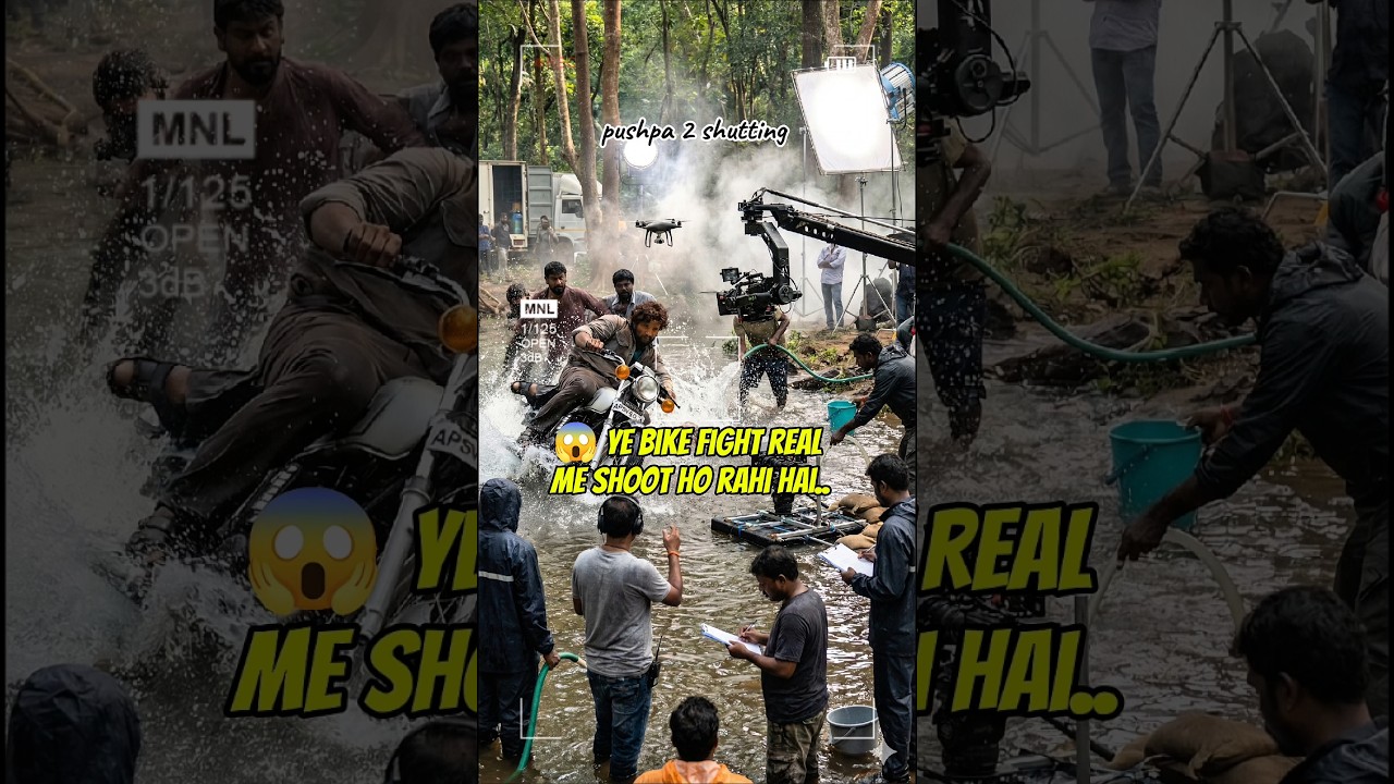 😱 Pushpa 2 Bike Fight Scene REAL Me Aise Shoot Hua | BTS 