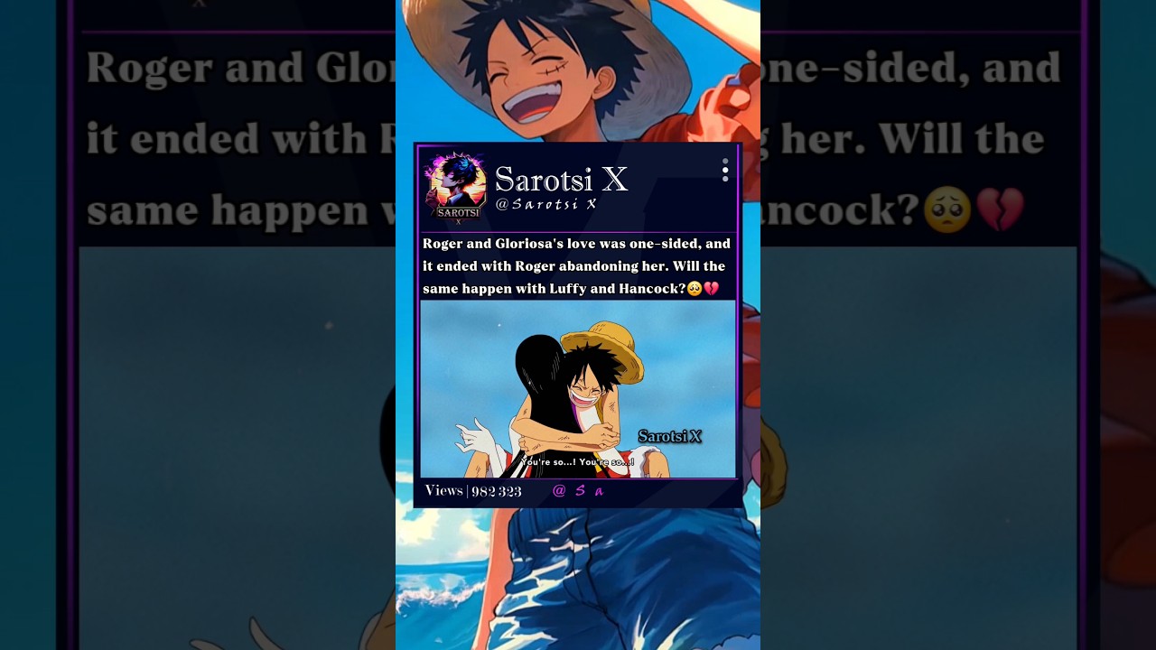 Luffy and Hancock’s love❤️ 