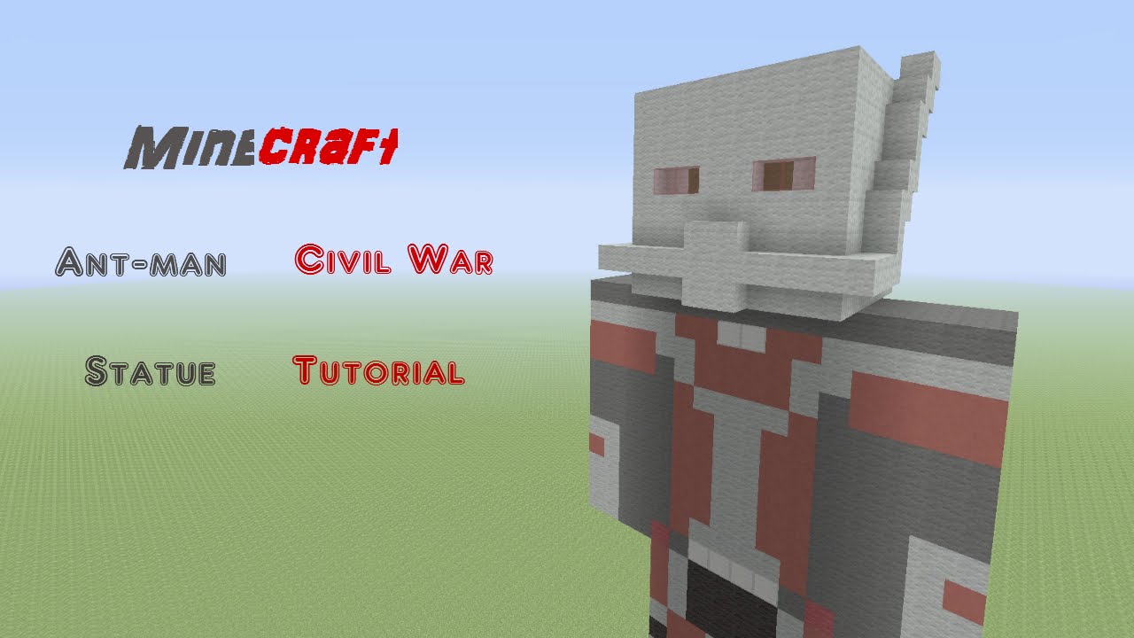 Minecraft  Ant-man  (Civil War)  statue tutorial