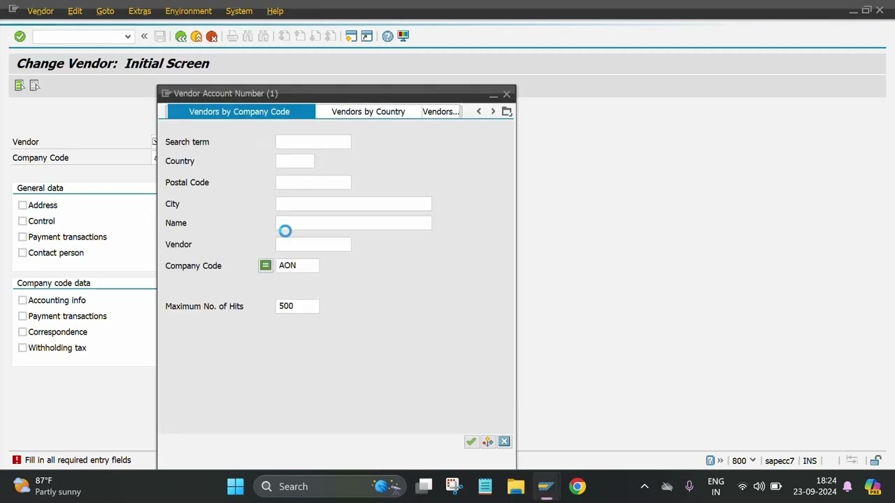 FK02 - how to change vendor master records in SAP