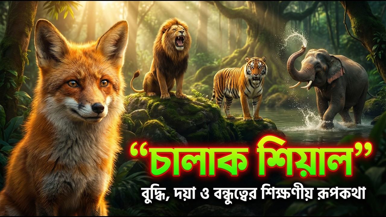 চালাক শিয়াল - বুদ্ধি, দয়া ও বন্ধুত্বের শিক্ষণীয় রূপকথা  শিশুদের জন্য আবেগঘন গল্প