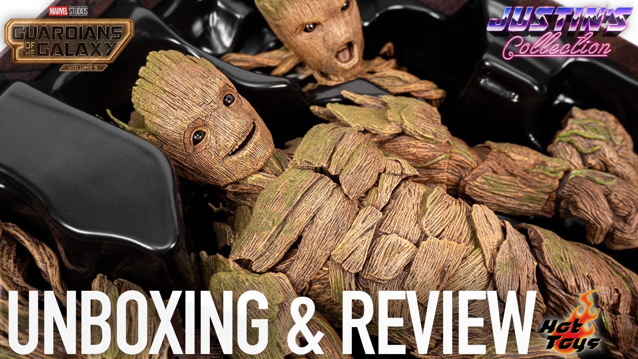 Распаковка и обзор фигурки Грут Стражи Галактики Том 3 от Hot Toys