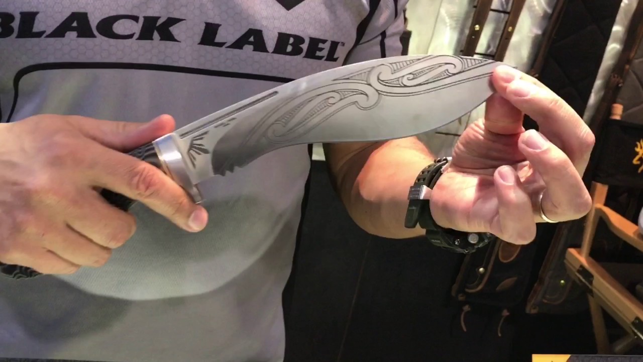 Shot Show 2017 Browning Black Label Knives, Kukuri, Dagger with Maori Etchings