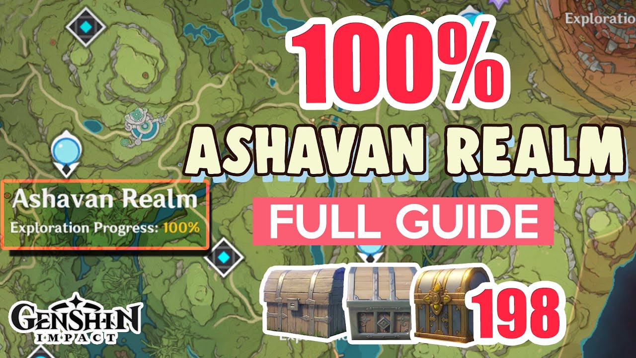 How to: Ashavan Realm 100% FULL Exploration ⭐ SUMERU ALL CHESTS GUIDE 【 Genshin Impact 】