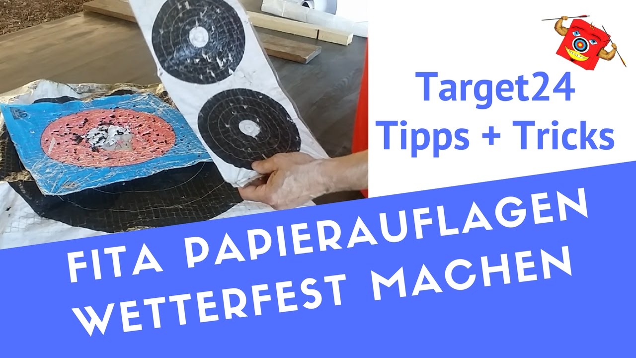 Fita Papier Auflagen f&uuml;r Zielscheiben, wettersicher machen