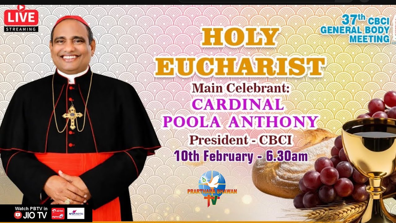 🔴CBCI Live | Holy Eucharist | Cardinal Poola Anthony | Newly Elected CBCI President