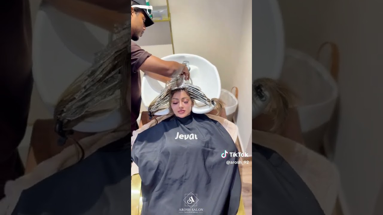 Nathasha Perera slaying her fresh haircut & stunning hair color at AroshSalon