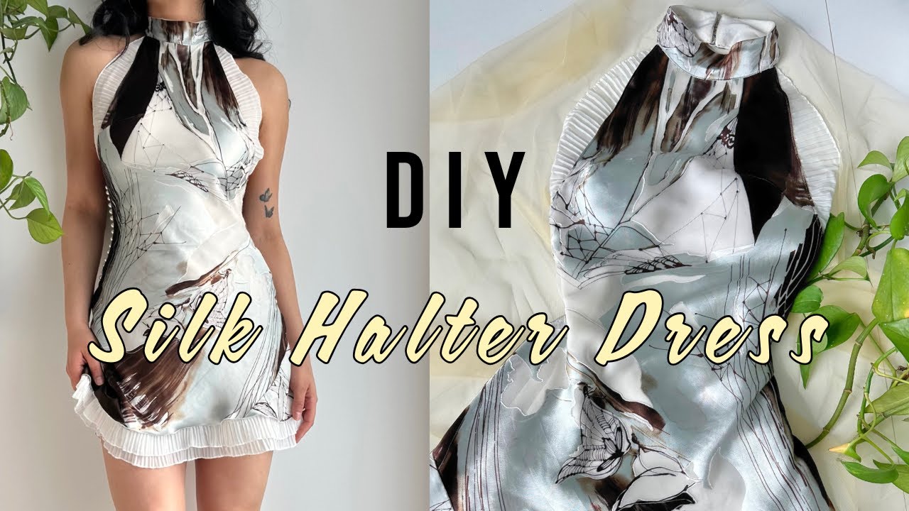 DIY Silk Halter Dress/ Pattern Available