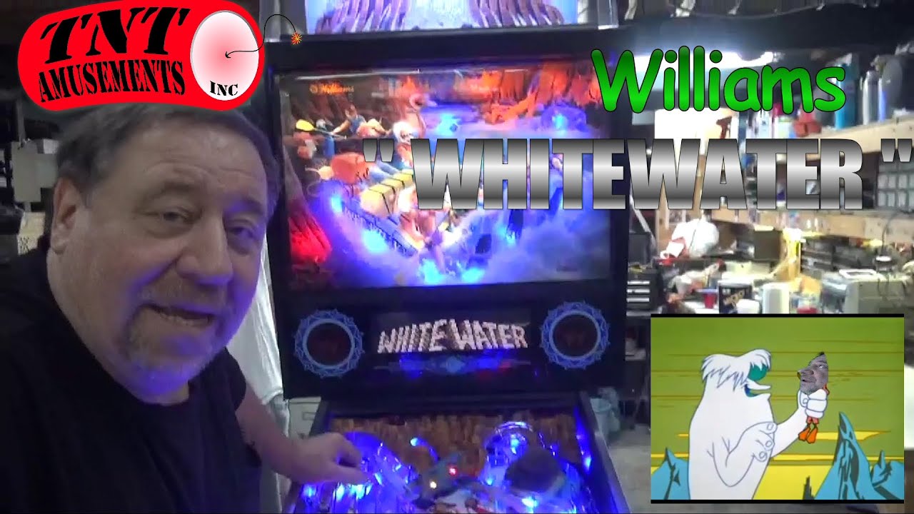 #864 Williams WHITE WATER Pinball Machine with new mods! TNT Amusements