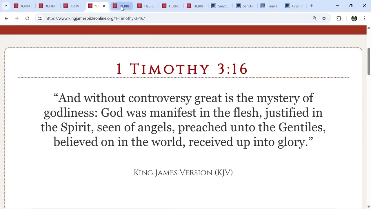 Final Deliverance  in the Covenants of God - Chapter 5 - P. 61 - 70 - Video 6