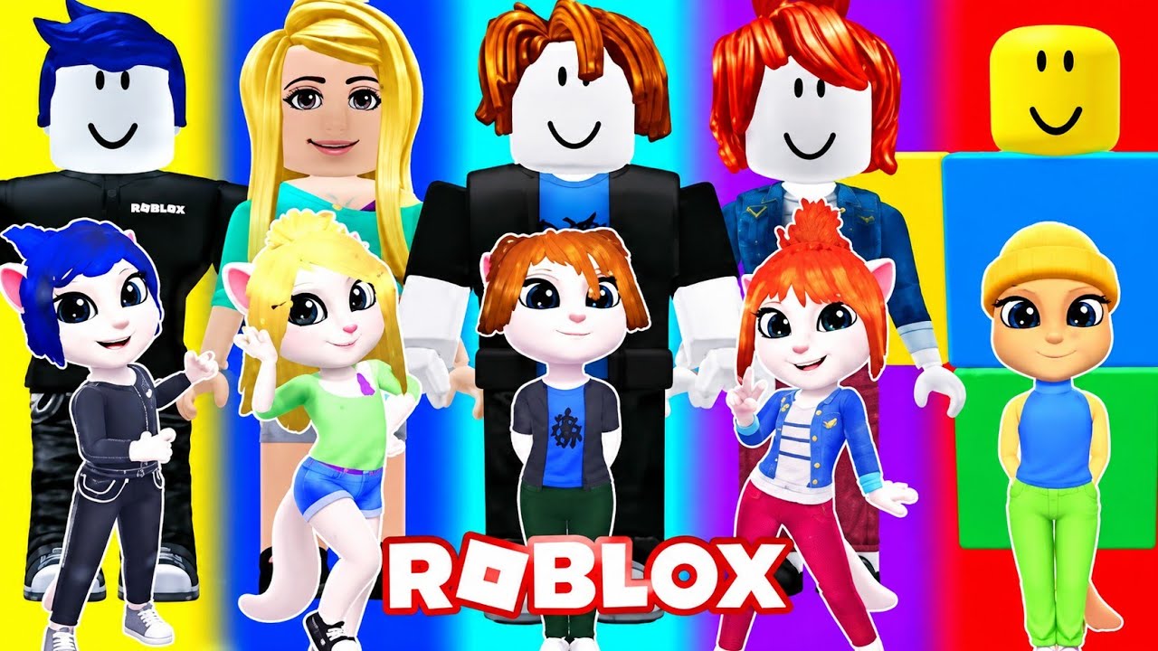 ПЕРСОНАЖИ ROBLOX + ANGELA 2 | Косплей-преображение #mytalkingangela2 #roblox #angela2 #преображение