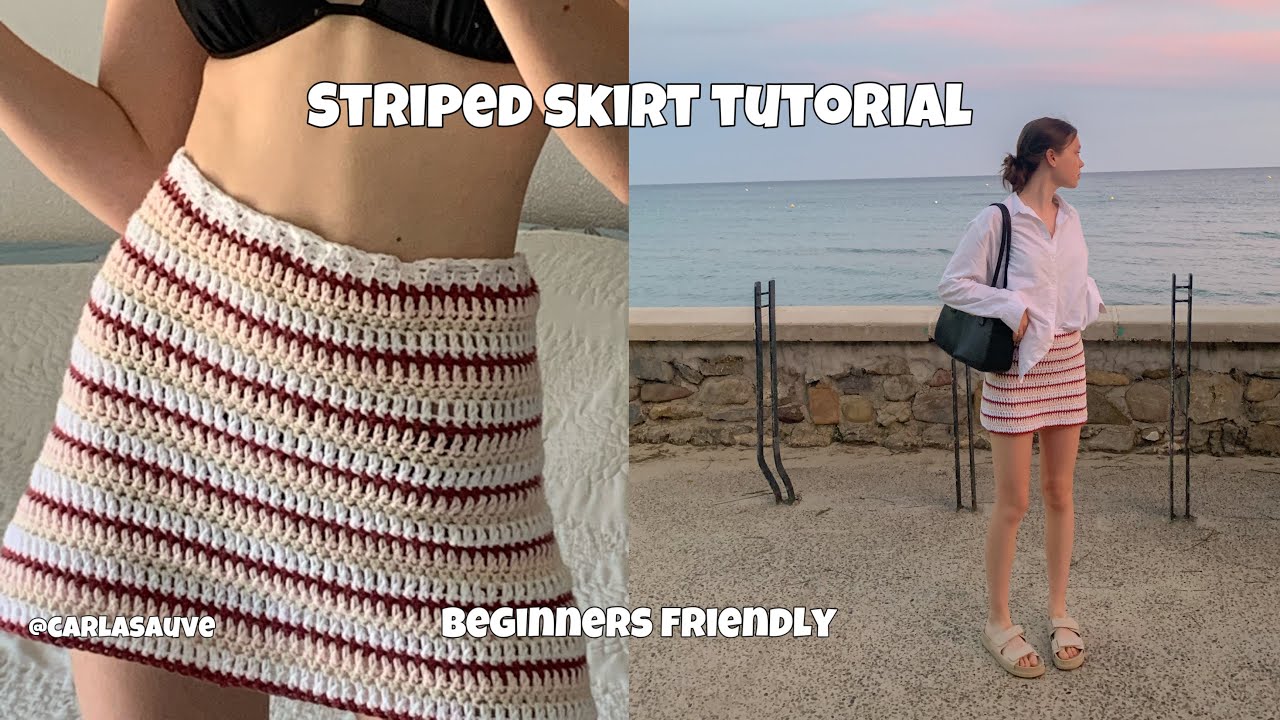 Crochet Striped Skirt Tutorial | Carla Sauve