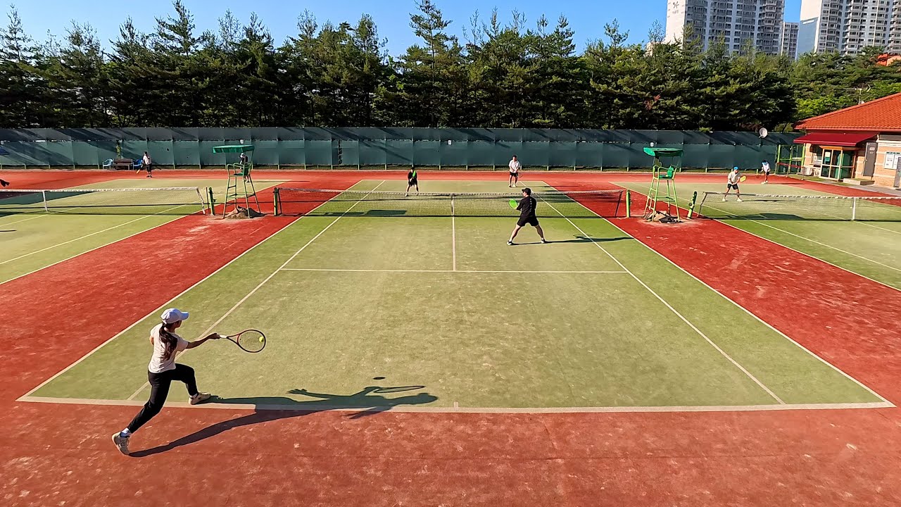 1년10개월 테린이 - 햇볕 한가득☀️쨍쨍 테니스 🥵🎾 (3)