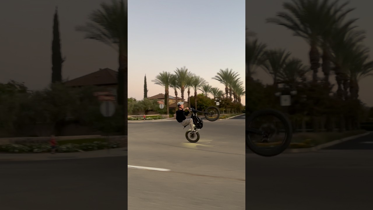 Crazy burnout on fully built 72v surron 