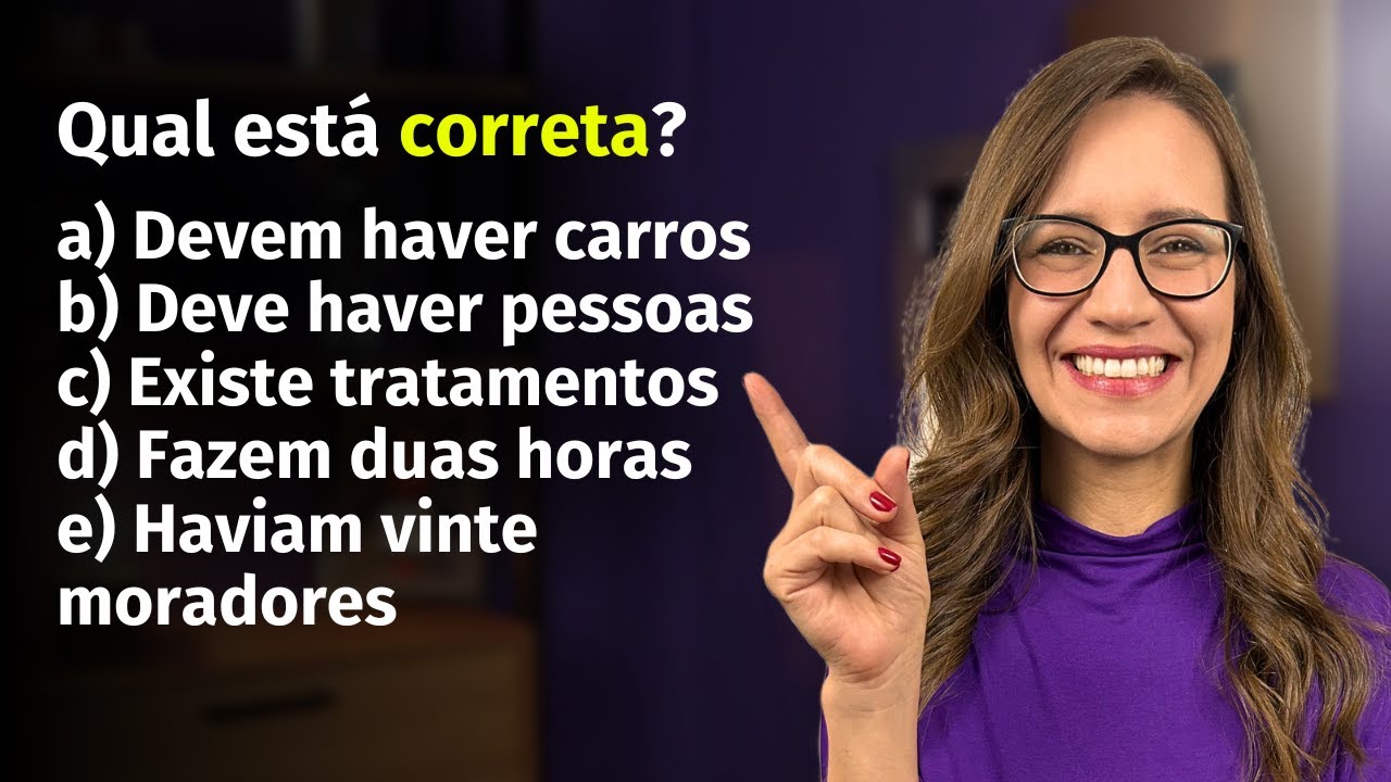 ❌ N&Atilde;O PODE ERRAR! Quest&atilde;o sobre CONCORD&Acirc;NCIA dos verbos HAVER, FAZER E EXISTIR | Banca IBADE ❌
