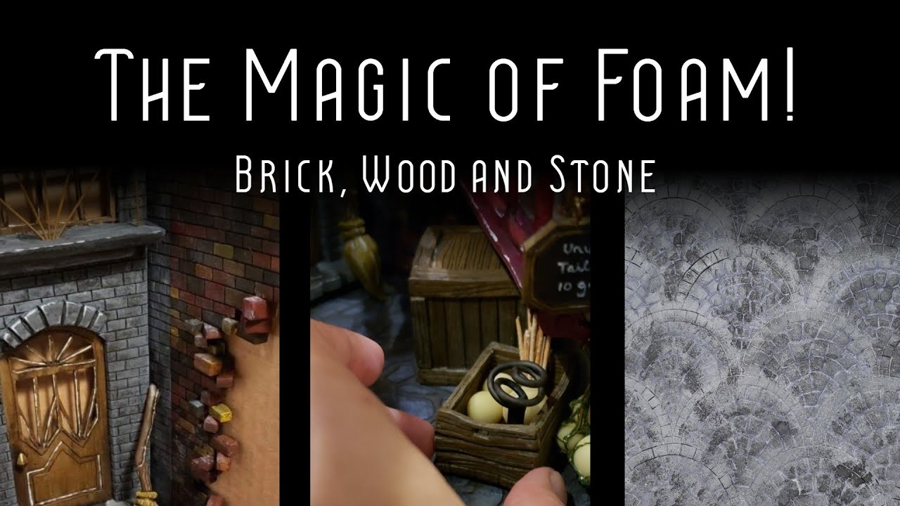 Making Brick, Wood and Stone from Simple Craft Foam | Miniature EVA foam tutorial
