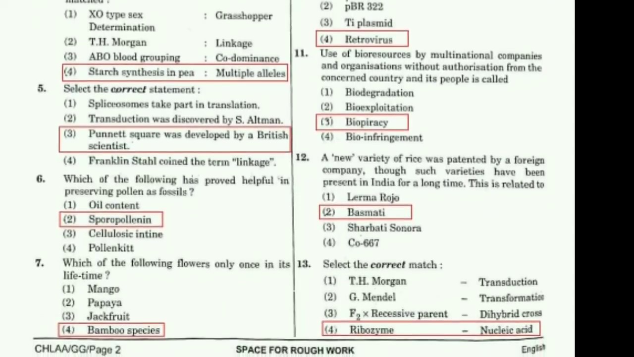 NEET 2018 ANSWER KEY