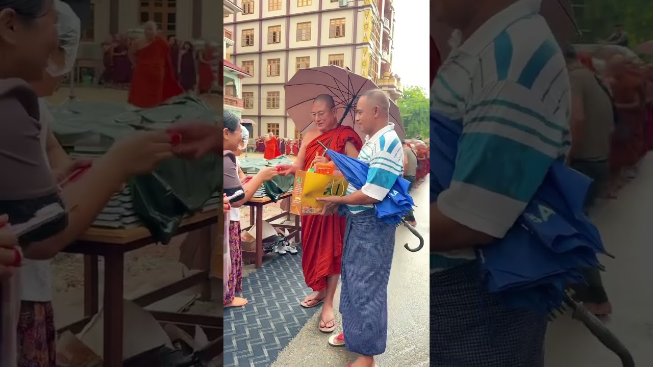 Myanmar Monks Chanting to Enter Rainy Retreat #myanmartraditional