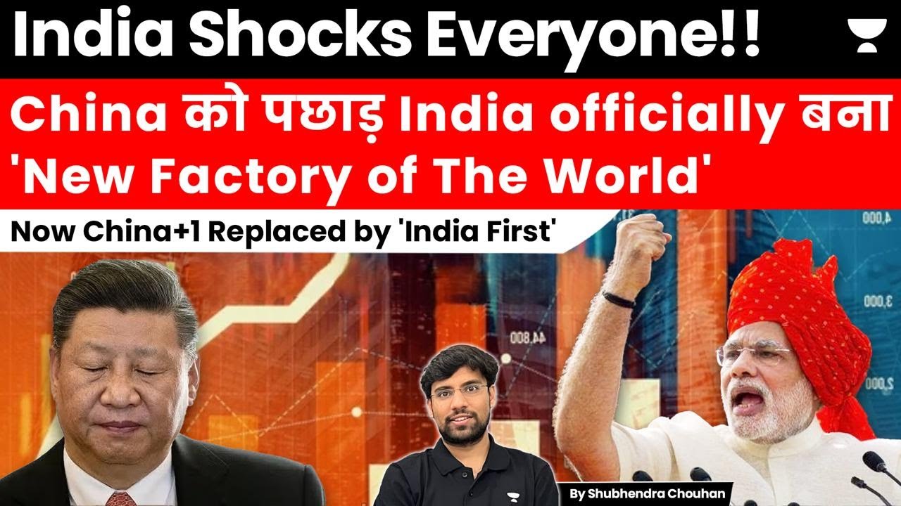 India Surpasses China to become cheapest Manufacturing hub – New Factory of the world! | shubhendra