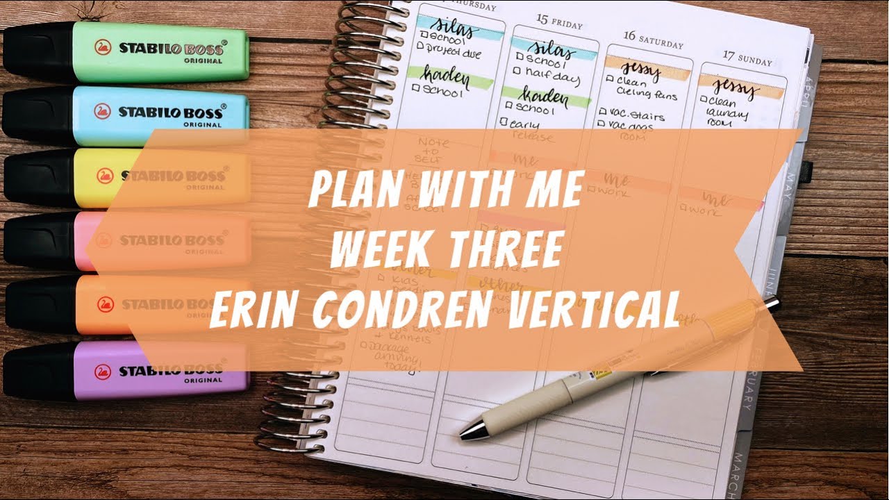 Plan With Me | Week Three | Minimal and Functional | No Stickers | Erin Condren Vertical