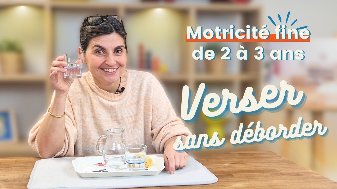 ACTIVITÉ MONTESSORI À LA MAISON : apprendre à VERSER comme un grand (SANS EN METTRE PARTOUT)