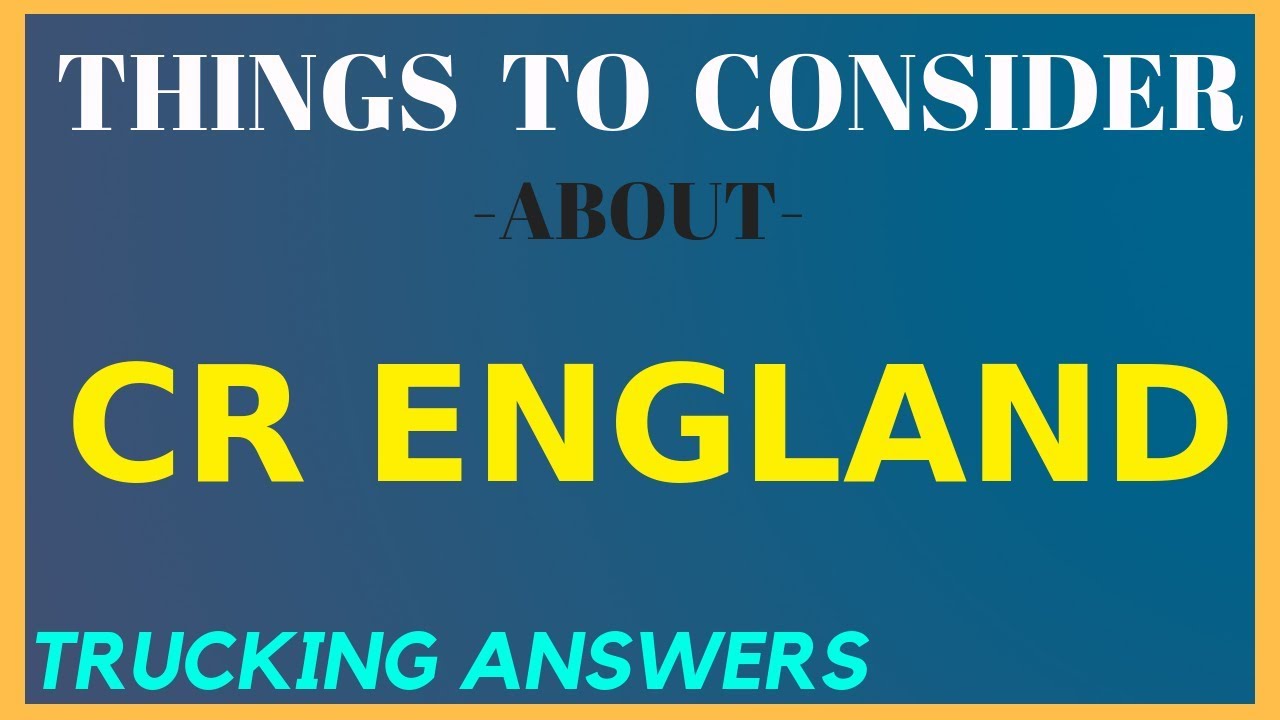 C. R. England by popular request