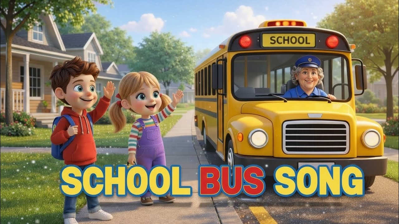 School Bus Song 🚌 | Tin Tin & Joe Go to School | Kids Nursery Rhymes