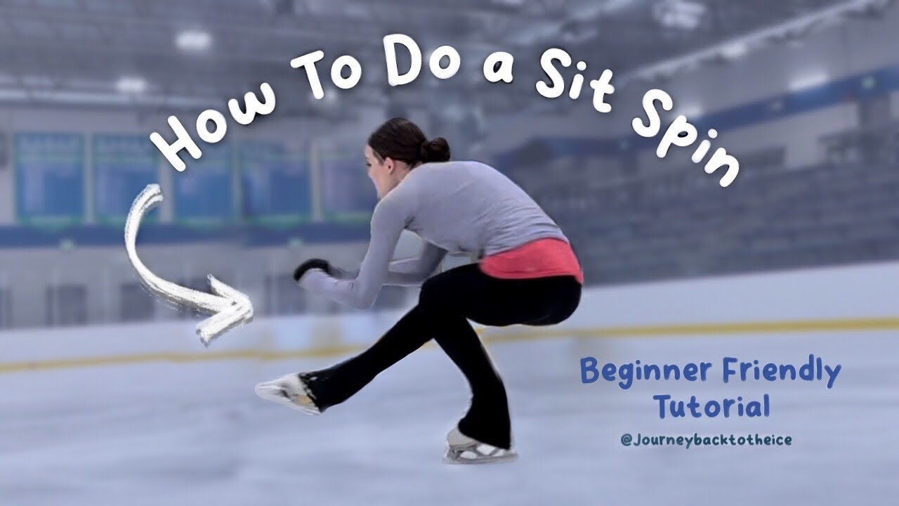 Как делать вращение сидя в фигурном катании ⛸️ | Урок для начинающих по вращению сидя