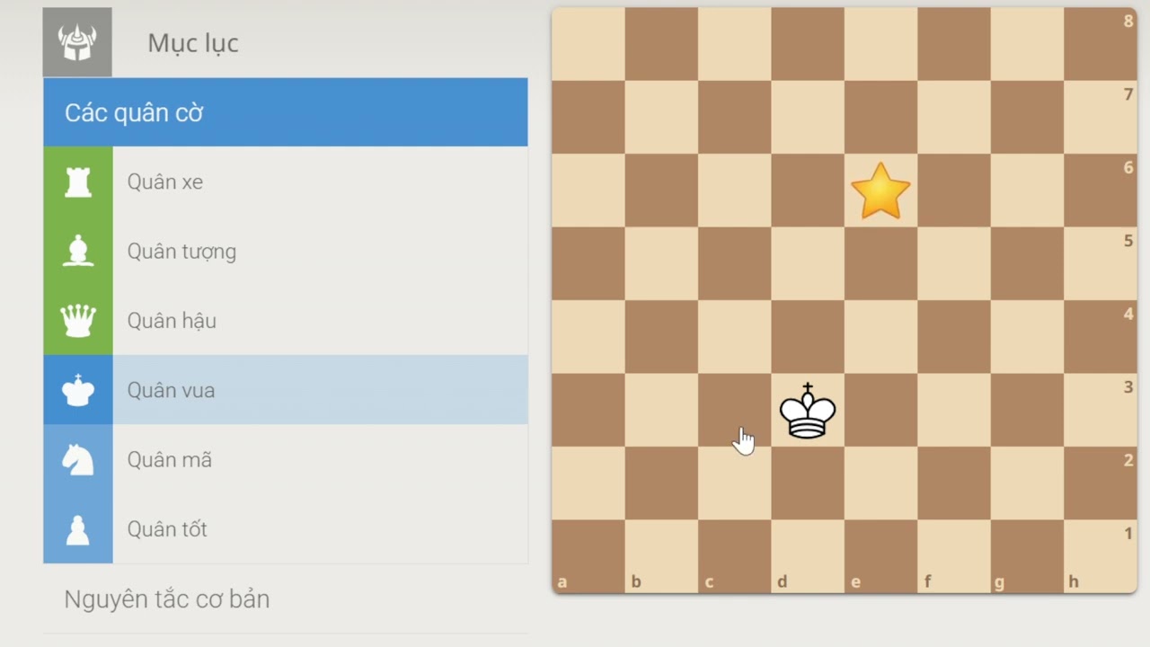 Lam learn chess I Quân Vua