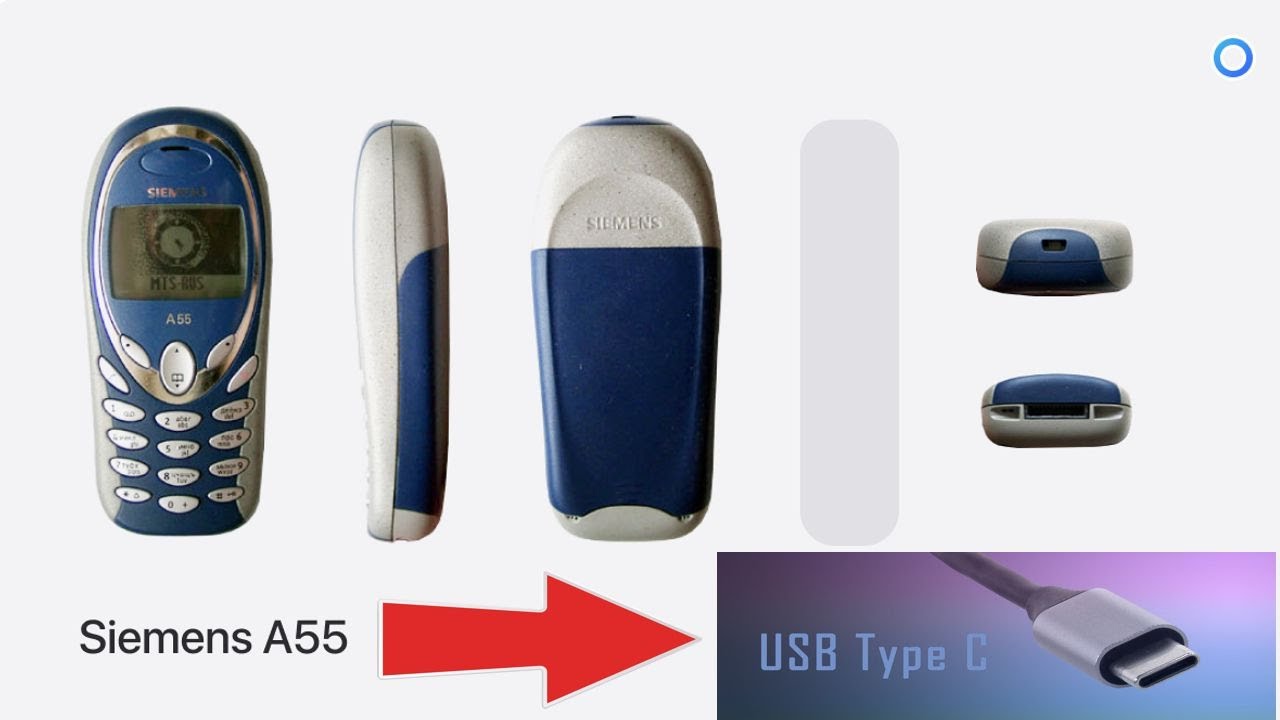 Оживление легендарного Siemens A55 + переделка на TypeC порт зарядки.