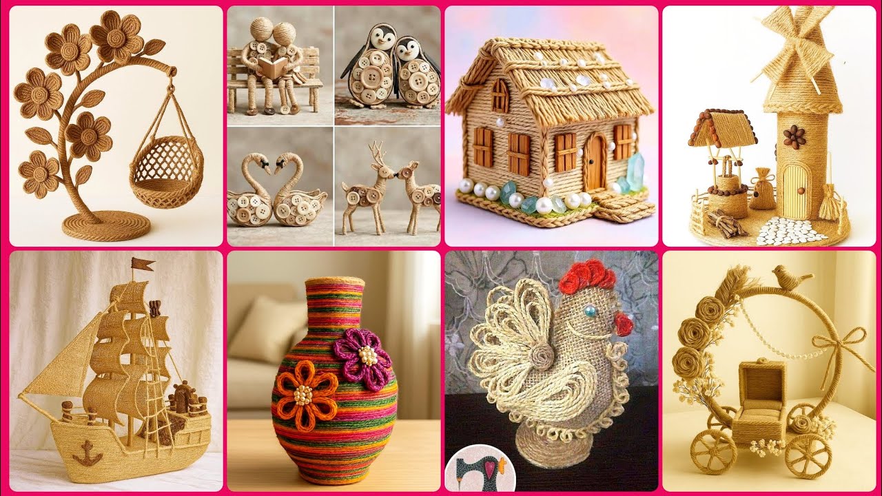 “Mind-Blowing Jute Rope Craft Ideas 2026 | Beautiful Handmade Home Decor Projects”