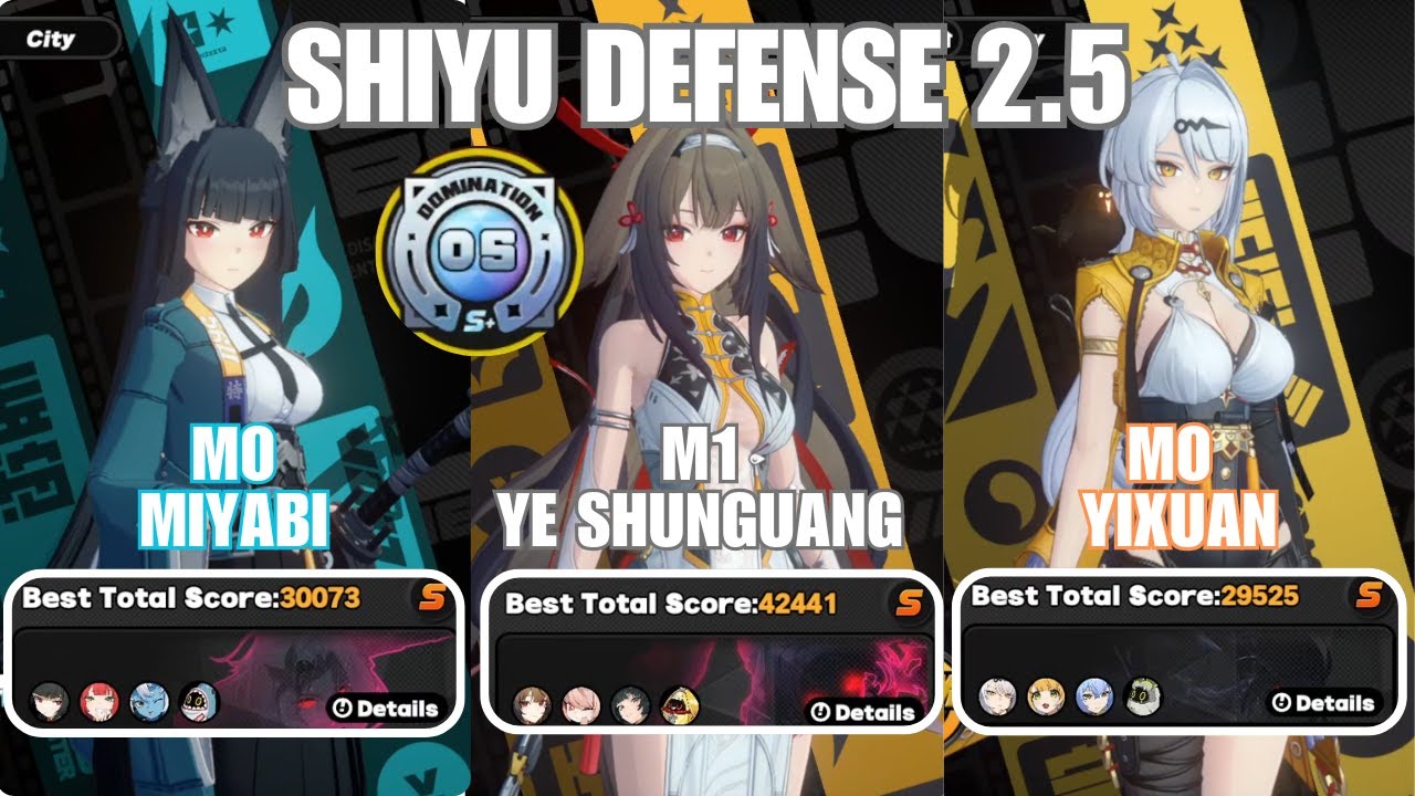M0 Miyabi M1 Ye Shunguang M0 Yixuan Clear New Shiyu Defense 2.5 - Zenless Zone Zero