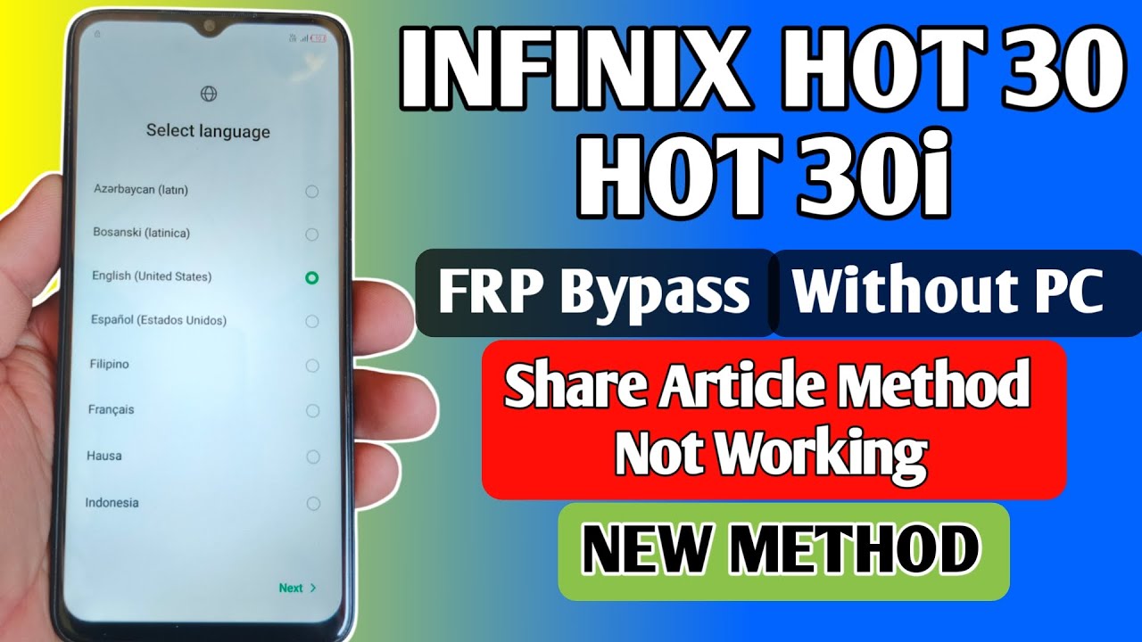 Infinix Hot 30i (X699c) FRP Bypass Without PC | 2025 New Method | Share Article & App Disabled Fix